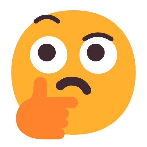 Thinking Face as drawn by Microsoft in Windows 11 23h2 June 2024 Update