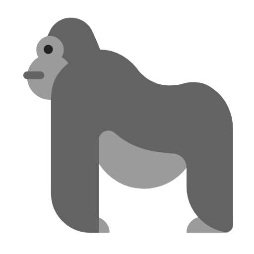 Gorilla as drawn by Microsoft in Windows 11 23h2 June 2024 Update