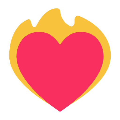 Heart on Fire as drawn by Microsoft in Windows 11 23h2 June 2024 Update