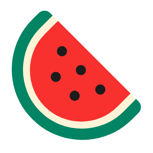 Watermelon as drawn by Microsoft in Windows 11 23H2