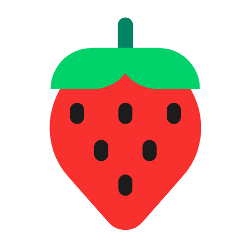 Strawberry as drawn by Microsoft in Windows 11 23H2