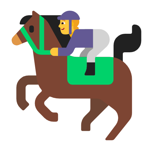 Horse Racing as drawn by Microsoft in Windows 11 23H2