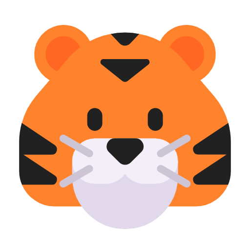 Tiger Face as drawn by Microsoft in Windows 11 23H2