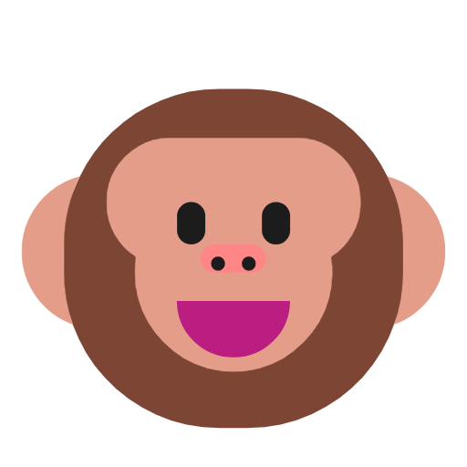 Monkey Face as drawn by Microsoft in Windows 11 23H2