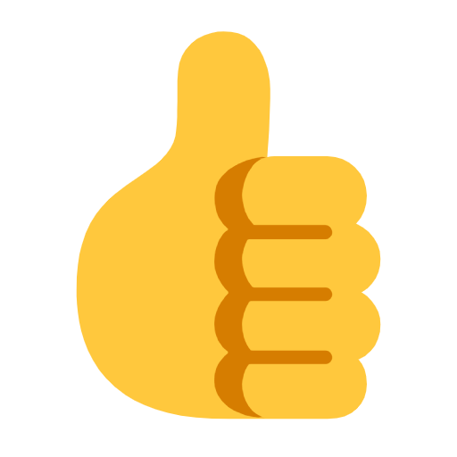 Thumbs up as drawn by Microsoft in Windows 11 23H2