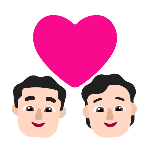 Couple With Heart: Man, Person, Light Skin Tone, the design in this release