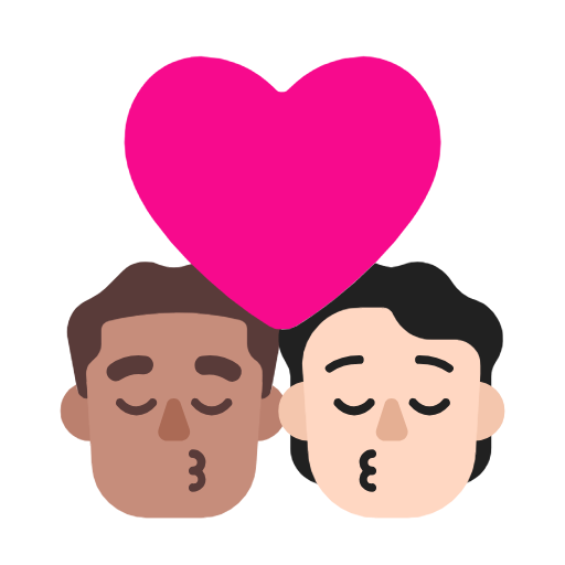 Kiss: Man, Person, Medium Skin Tone, Light Skin Tone, the design in this release