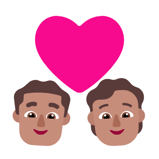 Couple With Heart: Man, Person, Medium Skin Tone, the design in this release