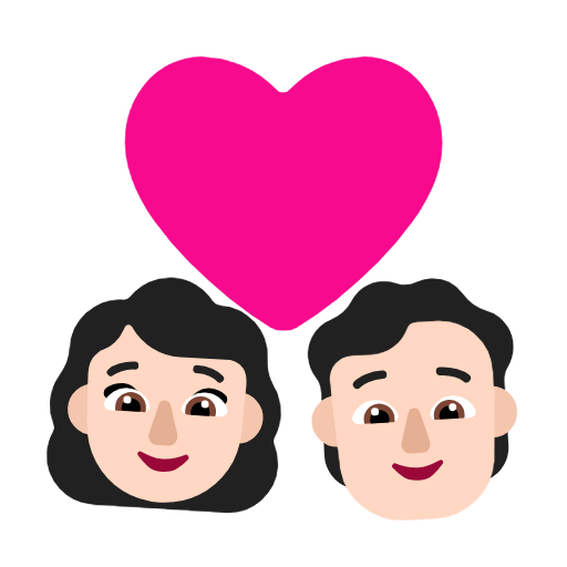 Couple With Heart: Woman, Person, Light Skin Tone, the design in this release