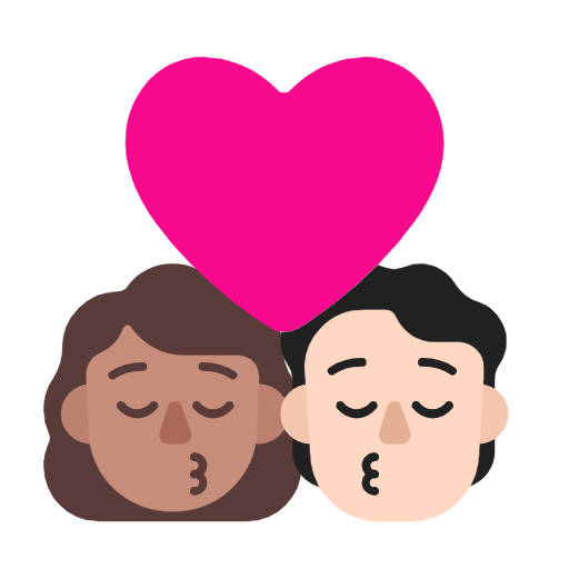 Kiss: Woman, Person, Medium Skin Tone, Light Skin Tone, the design in this release