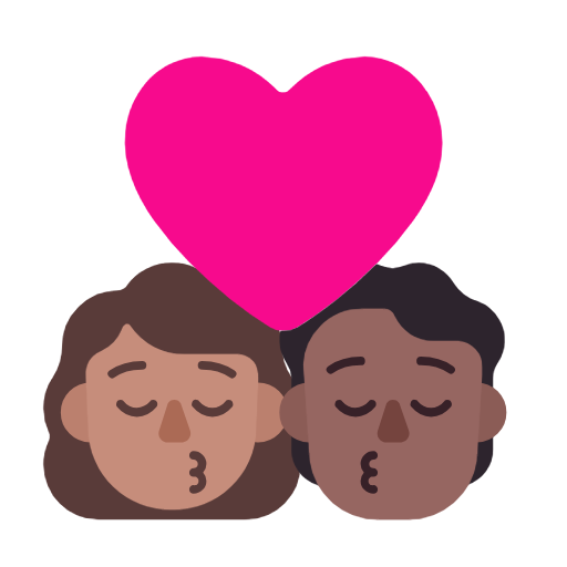 Kiss: Woman, Person, Medium Skin Tone, Medium-Dark Skin Tone, the design in this release