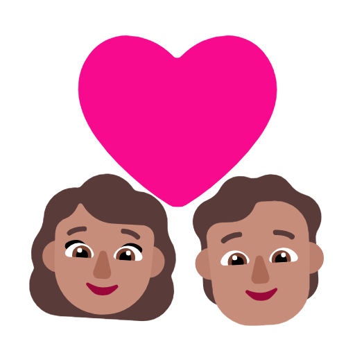 Couple With Heart: Woman, Person, Medium Skin Tone, the design in this release