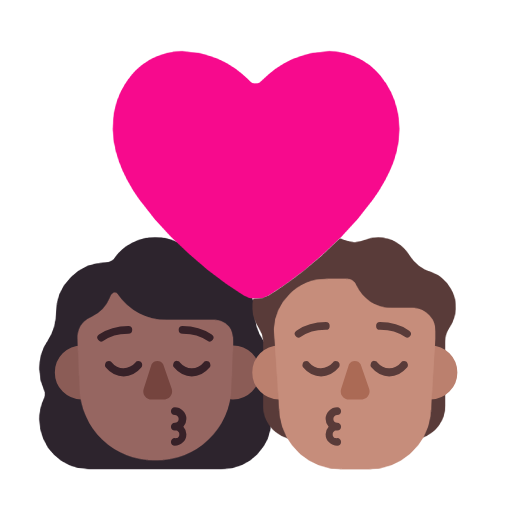 Kiss: Woman, Person, Medium-Dark Skin Tone, Medium Skin Tone, the design in this release