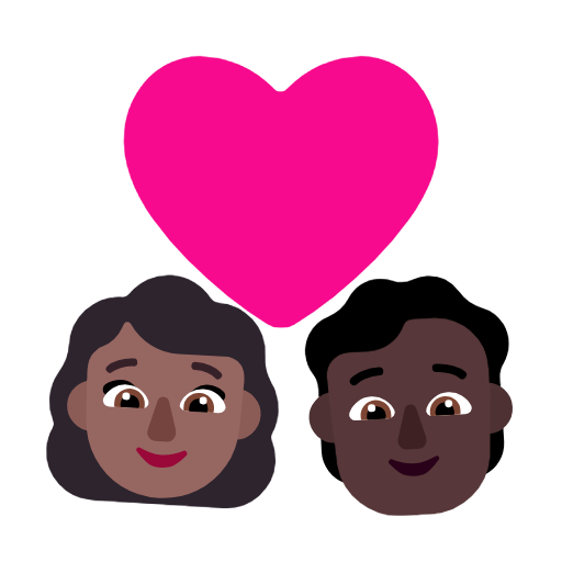 Couple With Heart: Woman, Person, Medium-Dark Skin Tone, Dark Skin Tone, the design in this release