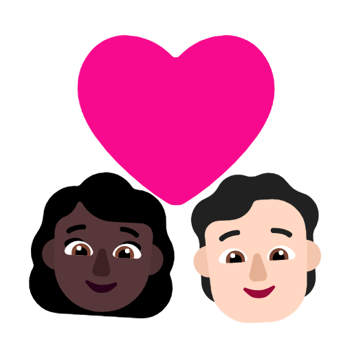 Couple With Heart: Woman, Person, Dark Skin Tone, Light Skin Tone, the design in this release