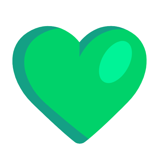 Green Heart as drawn by Microsoft in Windows 11 23H2