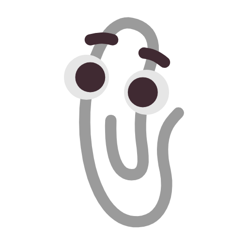 Büroklammer as drawn by Microsoft in Windows 11 23H2