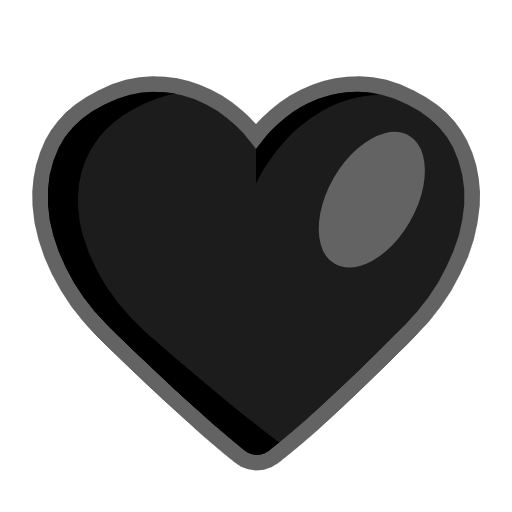 Corazón Negro as drawn by Microsoft in Windows 11 23H2