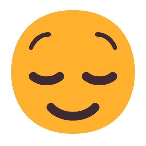 Relieved Face as drawn by Microsoft in Windows 11 23H2