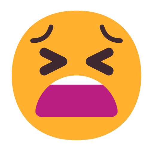 Tired Face as drawn by Microsoft in Windows 11 23H2