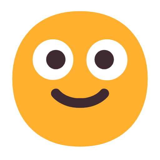 Slightly Smiling Face as drawn by Microsoft in Windows 11 23H2