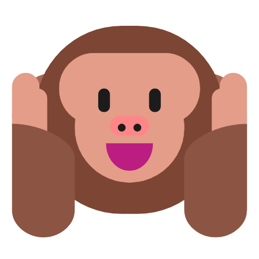 Hear-No-Evil Monkey as drawn by Microsoft in Windows 11 23H2