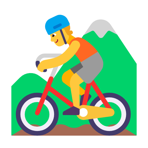 Person Mountain Biking as drawn by Microsoft in Windows 11 23H2