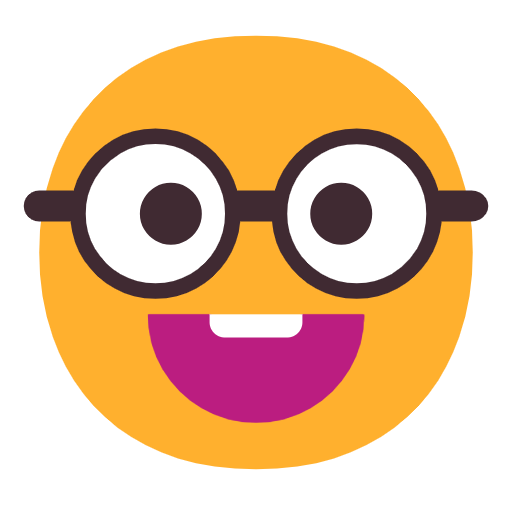 Nerd Face as drawn by Microsoft in Windows 11 23H2