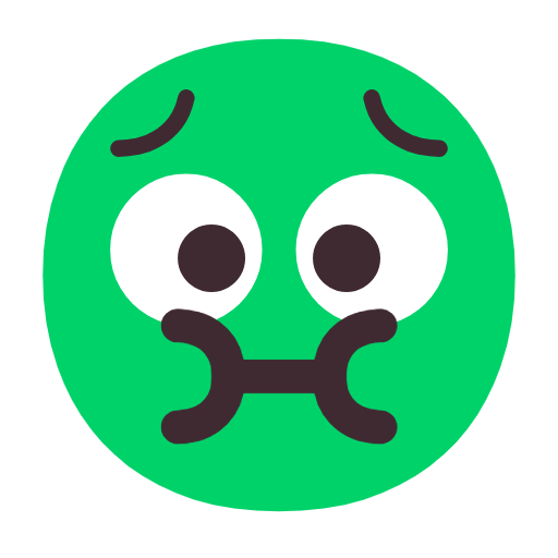Nauseated Face as drawn by Microsoft in Windows 11 23H2