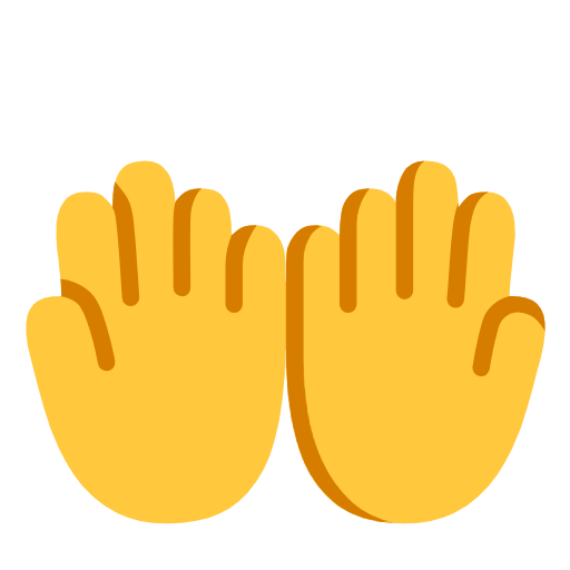 Palms up Together as drawn by Microsoft in Windows 11 23H2