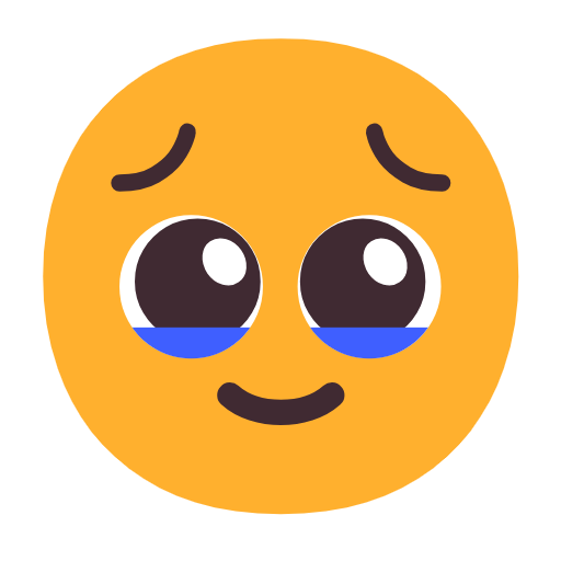Face Holding Back Tears as drawn by Microsoft in Windows 11 23H2