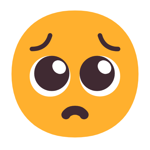 Pleading Face as drawn by Microsoft in Windows 11 23H2