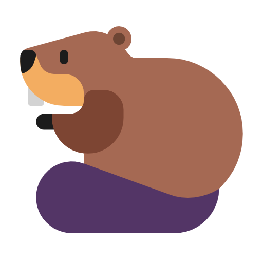Beaver as drawn by Microsoft in Windows 11 23H2