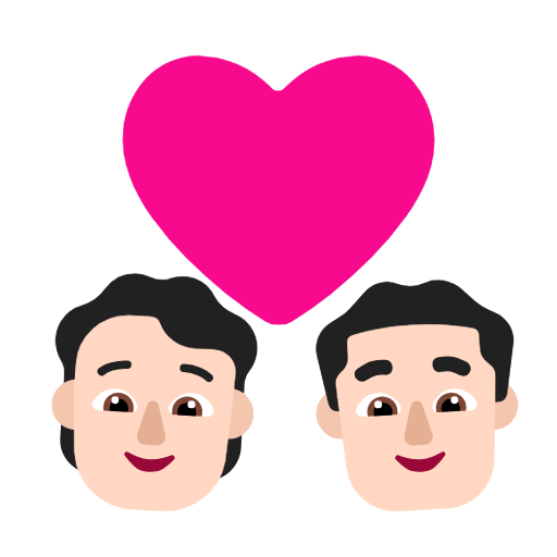 Couple With Heart: Person, Man, Light Skin Tone, the design in this release
