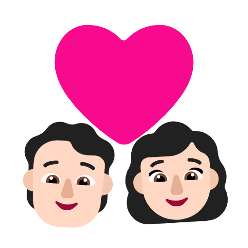 Couple With Heart: Person, Woman, Light Skin Tone, the design in this release