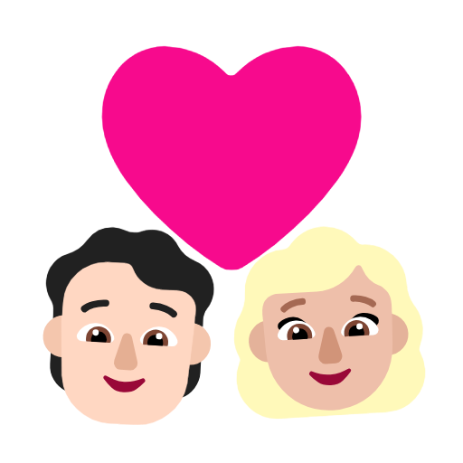 Couple With Heart: Person, Woman, Light Skin Tone, Medium-Light Skin Tone, the design in this release