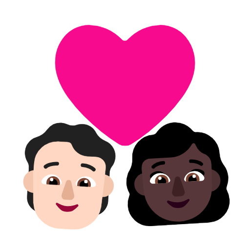 Couple With Heart: Person, Woman, Light Skin Tone, Dark Skin Tone, the design in this release