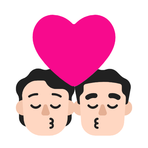 Kiss: Person, Man, Light Skin Tone, the design in this release