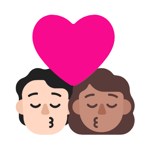 Kiss: Person, Woman, Light Skin Tone, Medium Skin Tone, the design in this release