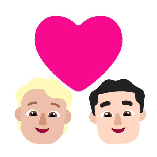 Couple With Heart: Person, Man, Medium-Light Skin Tone, Light Skin Tone, the design in this release