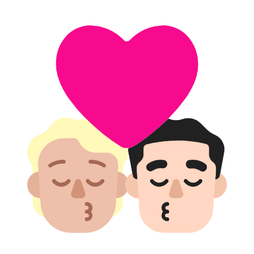Kiss: Person, Man, Medium-Light Skin Tone, Light Skin Tone, the design in this release