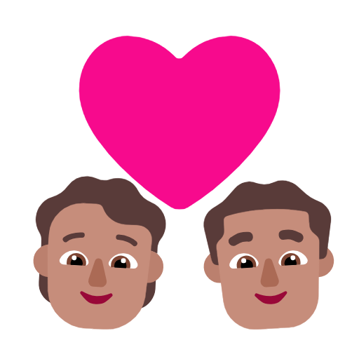 Couple With Heart: Person, Man, Medium Skin Tone, the design in this release