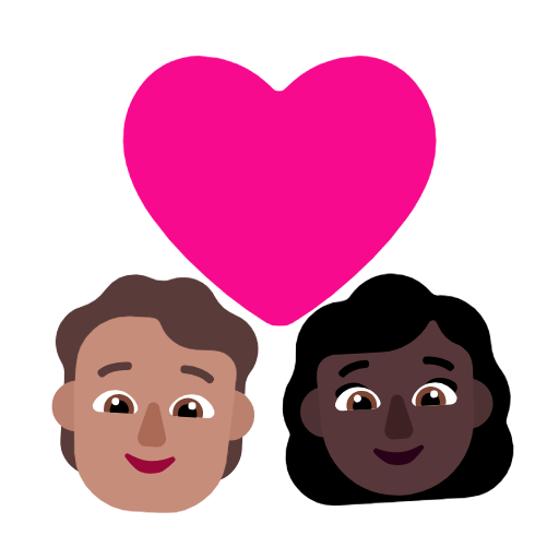 Couple With Heart: Person, Woman, Medium Skin Tone, Dark Skin Tone, the design in this release