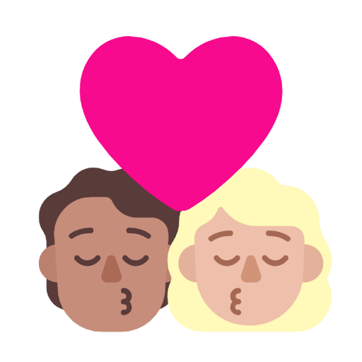 Kiss: Person, Woman, Medium Skin Tone, Medium-Light Skin Tone, the design in this release
