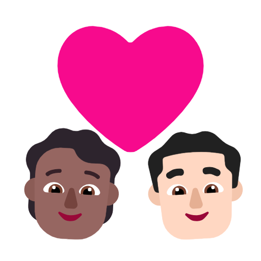 Couple With Heart: Person, Man, Medium-Dark Skin Tone, Light Skin Tone, the design in this release