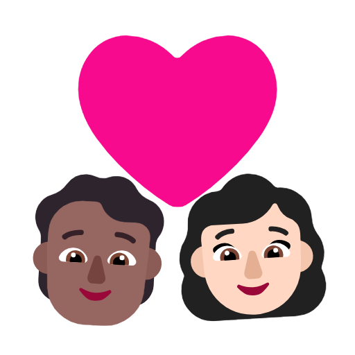 Couple With Heart: Person, Woman, Medium-Dark Skin Tone, Light Skin Tone, the design in this release