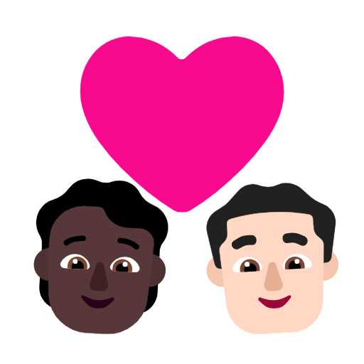 Couple With Heart: Person, Man, Dark Skin Tone, Light Skin Tone, the design in this release