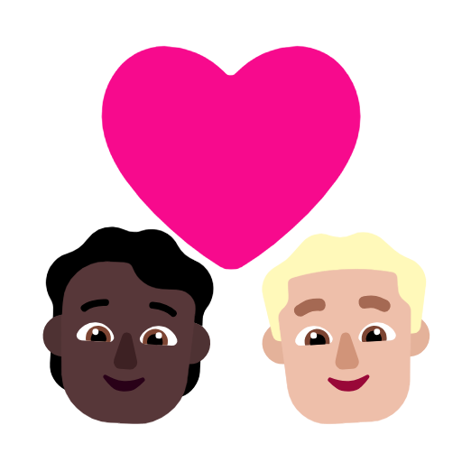 Couple With Heart: Person, Man, Dark Skin Tone, Medium-Light Skin Tone, the design in this release
