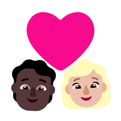 Couple With Heart: Person, Woman, Dark Skin Tone, Medium-Light Skin Tone, the design in this release
