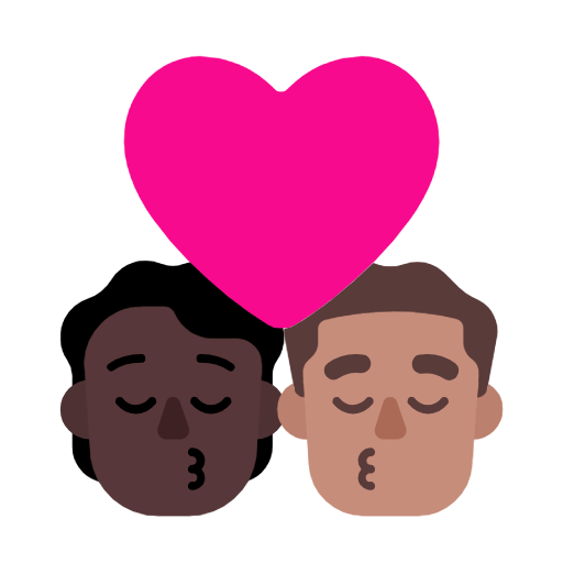 Kiss: Person, Man, Dark Skin Tone, Medium Skin Tone, the design in this release